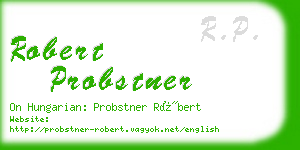 robert probstner business card